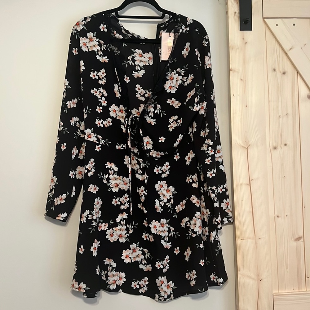 Long Sleeved Skater Floral Dress